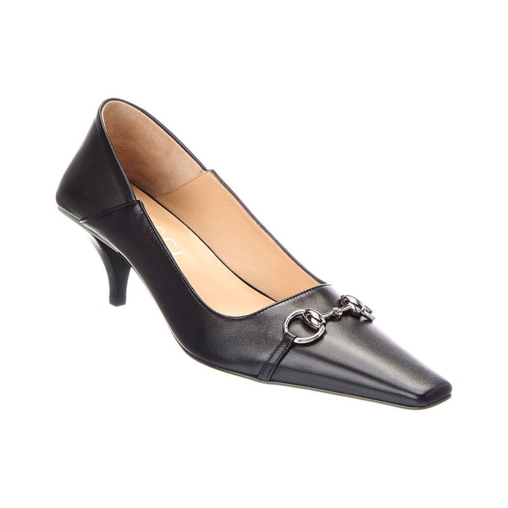 Gucci Vittoria Leather Pump, Black
